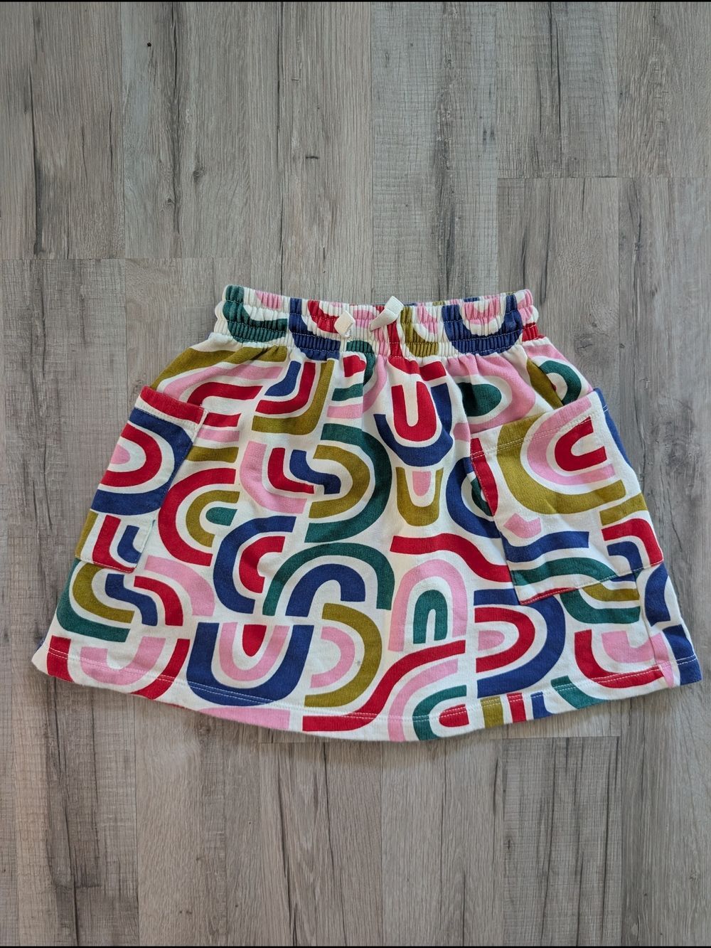 Hanna Andersson Multicolor Retro Rainbow Skirt, 8Y (V9)